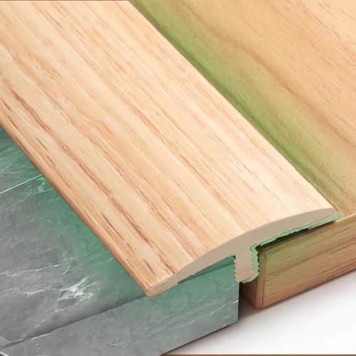 QSPNVFB 4cm T-Profil Übergangsleiste Boden Reducer, PVC Selbstklebend Türschwelle Parkett-Abdeckleiste, Ausgleichsprofil Für Laminat Fugen, Wasserdicht(Beige)