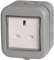 AMK® BG Weatherproof IP55 13 Amp Unswitched 1 Gang Socket Single Outdoor Socket Weather Resistant Safe Power Access
