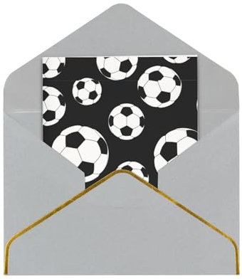 Grußkarte mit Fußball-Druck, blanko, Einladung, Beileidskarten, Wertschätzungsgrußkarte, Geburtstag