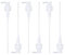 Minnhua 6 Pièces Pompe Savon avec 6 Pailles Découpables, Distributeur Savon Liquide pour 25 mm Flacon Pompe Vide, Distributeur Liquide Vaisselle, Distributeur de Savon Maisons, Hôtels (Laiteux)