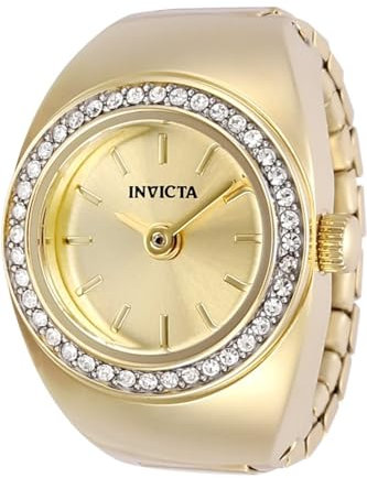 Invicta Mini 48944 Damen Uhr - Wasserdicht - Analog - Quarzuhrwerk - Edelstahl mit goldenen zifferblat - 17mm