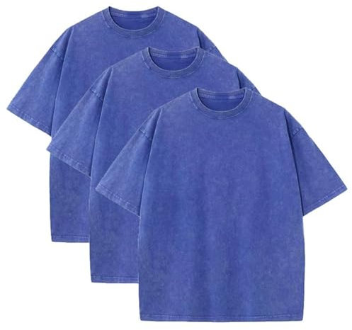 Tshirt 3er Pack Herren Einfarbig T-Shirt Basic T-Shirts Rundhals Bequem Oberteile Stilvolle Top Lose Shirt Casual Sommershirts Fitness T Shirt Taschen Damen Sale