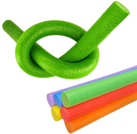 Set of 2 Flexible Swimming Pool Noodles - Noodle Float Aid Woggle Logs Noodles Water Flexible Wet Swim - Strong & Flexible - 6 Colours, Adults Kids Foam Pools Ring Toys - 145cm
