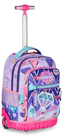 Mitama Trolley Run Extra DOUBLE DIAMOND, 33 Lt, Doppio Scomparto, Tasche multifunzione, Per bambine e ragazze, Scuola elementare e media, Tempo libero e viaggi