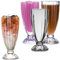 Lot de 4 verres à milkshake, 350 ml, sans plomb, verres à dessert, verres à dessert, verres fontaine à soda