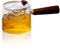 Teiera per Piano Cottura, teiera di Vetro con infusori per tè Sciolto Manico in Legno da 450 ml con Copertura con Stufa elettrica da tè Trasparente per la casa per la casa