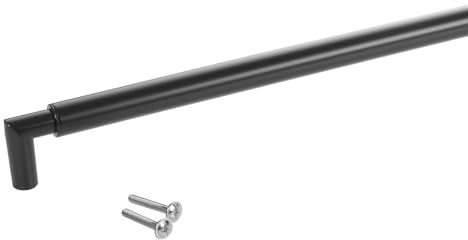 SO-TECH® Möbelgriff Stangengriff E9 echt Edelstahl schwarz matt BA 640 mm/Ø 16 mm mit Sockeln aus Metall