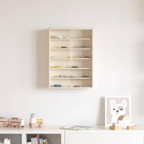 QZZCED Armoire Murale en Bois pour Collectionneurs avec Portes Coulissantes - Rangement Élégant pour Salon, Chambre ou Salle à Manger - Contreplaqué Durable à Finition Mate, Design