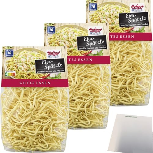 usy Bundle für Hofgut Eier-Bauernspätzle 3er Pack (3x500g Beutel) + usy Block