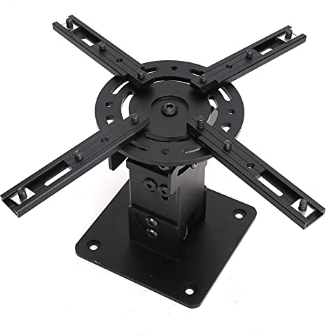 VESHENVEN Projector Ceiling Mount Bracket, Aluminum Alloy 360° Rotation Adjustable Mount, Universal Projector Hanger with 4Pcs Extendable Arms, for Most Ultra Short Throw Projectors,