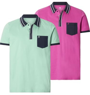 Jan Vanderstorm Herren Doppelpack Poloshirt Skalle