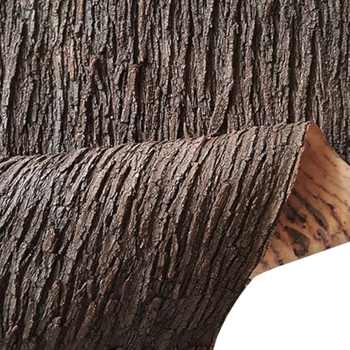 Flexible Self-Adhesive Silicone Tree Bark for Crafts, 39x20 Inch Artificial Tree Trunk Decor for Indoor Outdoor Pipe Pillar Cover
