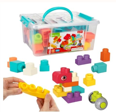 Toi-Toys Bausteine Set Soft 48 Stück für Kleinkinder und Kinder