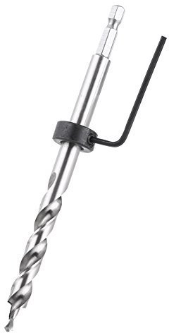 Broca de Paso Giratorio de 3/8 , Vástago Hexagonal con Cuello de Tope de Profundidad Ajustable para Kit de Plantilla de Orificio de Bolsillo