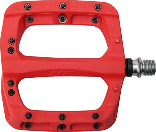 HT PA03A Pedale flach, Nylon, verstärkt, Unisex, Erwachsene, Rot