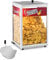 Royal Catering RCNW-1 Nacho-Wärmer Wärmetheke Nacho Maschine (160 W, 65 °C, Edelstahl, Gehärtetes Glas, inkl. Schaufel) Rot