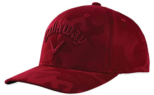 Callaway Golf Herren Camo Snapback Einstellbare Feuchtigkeitsdose - Rot