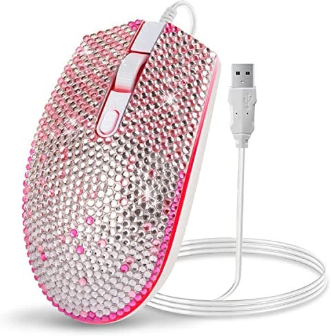Greshare Wireless Mouse,Wireless gaming Mouse for laptop,Wireless gaming Bluetooth mouse for Mac,PC,Tablet with Win/Pad/Mac/Linux/Andriod/iOS.gift (White&Pink)