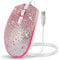 Greshare Ratón para juegos, 7 colores, retroiluminado, óptico, ergonómico, con cable USB con 1600 DPI y 6 botones, 4 disparos para computadora/Win/Mac/Linux/Andriod/iOS. (blanco y rosa)