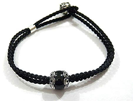 Bracciale argento PORTAFORTUNA UNISEX su coccu kokos sabegia cordino Bottone sardo tipo pandora 21 CM REGOLABILE (Green)