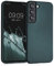 kwmobile Case kompatibel mit Samsung Galaxy S22 Hülle - Schutzhülle aus Silikon metallisch schimmernd - Handyhülle Metallic Petrol