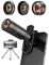 Phone Camera Lens Kit 4 in 1, COSULAN Attachment Cellphone Lens, 22X Telephoto Lens, 205° Fisheye Lens, 4K HD 0.67X Wide Angle Lens, 25X Macro Lens, Compatible with all iPhones and Android Smart phone