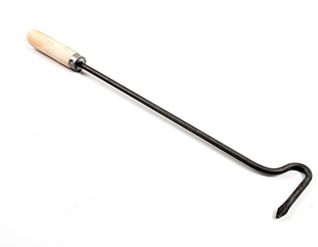 Feuerhaken mit Holzgriff Schüreisen Schürhaken Feuereisen Stecheisen Kamin (50cm)