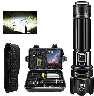 Poslani Flashlights LED High Lumens Rechargeable,Brightest 950000 lumens Flash Light, High Power Tactical Flashlight,Handheld Waterproof Flashlights for Emergency Camping Gift