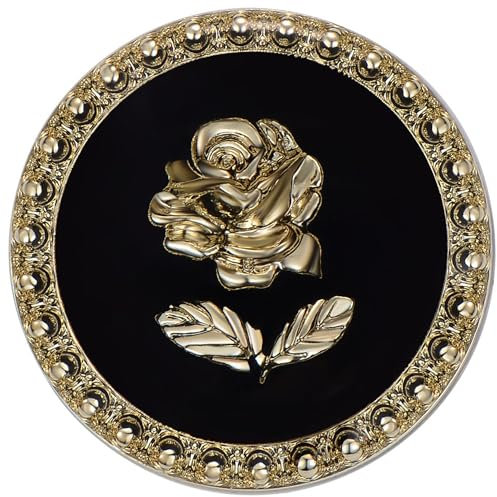 ftiemlovde 16 Edel Dirndl Knöpfe Gold Schwarz Zum AnnäHen Metall, Goldene Trachten Nachthemd Knopf Mantel Groß,öSenknöPfe Aus Kupferlegierung Blazer ZierknöPfe (A16 23mm 25mm)