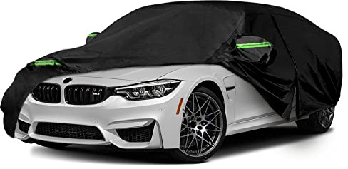 Funda Impermeable de Repuesto para BMW Serie 3 2007-2023, 210T, 6 Capas para Todo Tipo de Clima, con Puerta de Cremallera para protección contra Nieve, Lluvia, Polvo, Granizo (320i, 328i, 328d, 330i,