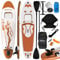 Physionics® SUP Board - Aufblasbar, mit Kajaksitz, Paddel, Rucksack, Finne, Reparaturset, Pumpe, Kamerahalter, Leicht, Farbwahl/Größenwahl - Stand Up Paddle Board (Roségold, 320x80x15 cm)