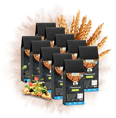SANUUS Pizzamehl Typ 00 (10x1kg) - Pizza Mehl Typ 00 direkt von der Mühle perfekt für Pizza, Pasta & Pizzateig, Pastamehl Typ 00 mit bestem regionalem Weizenmehl aus dem Allgäu