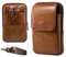 HUAZHIMAO Handytasche Zum Umhängen Herren Leder Gürteltasche Doppeltaschen Hüfttasche Handy Halter Holster für iPhone 16 15 14 13 Pro Max 16 15 14 Plus, Samsung Galaxy S23+,S24 S23 Ultra (Braun)