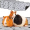 4 Stück Meerschweinchen Käfig Einlagen Fleece Meerschweinchen Einstreu Saugfähig Meerschweinchen PIPI Pads Wiederverwendbar rutschfeste Meerschweinchen Matte mit Stern Muster (14 x 28 Zoll)