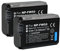 2X ZUIRUNDA 7,2 V 1080 mAh Lithium-Ionen-Akku für Sony NP-FW50 Ersatzakku