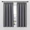 PONY DANCE Grey Pencil Pleat Blackout Curtains - Room Darkening Thermal Curtains for Bedroom W46 X L45 inch Drop Energy Saving Winter Curtains & Darpes for Living Room, 2 Panels