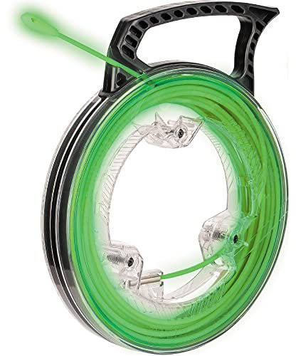 Klein Tools 50660 Glow in The Dark Fish Tape, 40 Fuß, One Size, klar/weiß