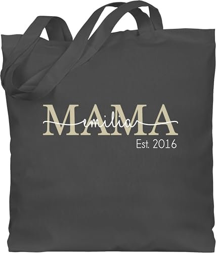 Baumwolltasche - Mutti Mama Mom Geschenk zum Muttertag - Unisize - Dunkelgrau - geschenke für mütter mutter tasche personalisierte muttertagsgeschenk name jutebeutel einkaufstasche ...mama sohn
