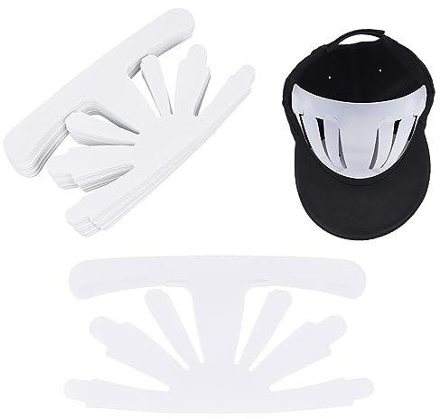FINGERINSPIRE 24 Stück Baseballkappen Einsätze Former Kunststoff Weiß Hut Innenstütze Baseball Bump Halter Flexibel Und Langlebig Hutformer Universelle Kappen Innenauskleidung Für Die Präsentation