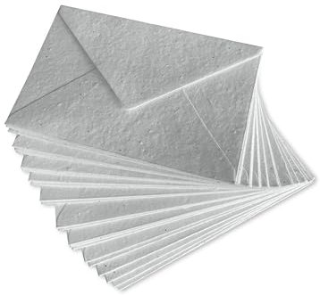 Wanderings Handgemachte Pflanzbare Blumensamen-Papierumschläge - 15 x 23cm - 25 Stück -Perfekt Für Einladungskarten, Briefpapier, Postkarten Oder Blumen Karten. - Dicke - 250 gsm