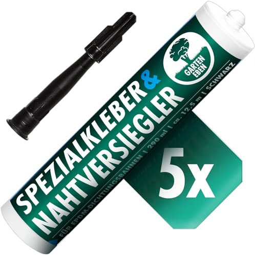 Garten Eben - EPDM Folienkleber 5x 290 ml Nahtversiegelung für EPDM Folie zum Verkleben von Dichtfolien hochelastisch