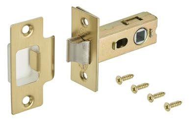 Satin Brass Tubular Mortice Latch for Doors - 63mm / 45mm Backset