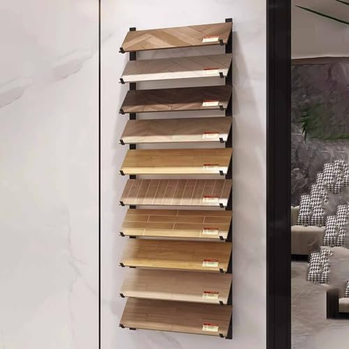 Présentoirs pour marbres et carreaux Support mural de rangement pour skateboard avec 10 fentes pour cartes, Support d'affichage de tuiles pour panneaux publicitaires, Etagère d'organisation pour tuile