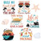 Large Cruise Door Decorations Magnetic - Wxiben 6PCS Sea Navigation Cruise Ship Door Decorations Funny Boat Anchor Tropical Drink Coconut Tree Cruise Door Magnets for Carnival Cabin Refrigerator Decor