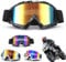 Motocross Brille, Motorradbrille, Hochwertige Motorradbrillen, Crossbrille Verspiegelt, Motorradbrille für Brillenträger, Sowohl für Damen Als Auch für Herren, Geeignet für Outdoor-Sportarten