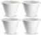 Tradineur - Pack de 4 Macetas Redondas Terracota - Fabricado en Plástico -Macetero Apto para Exterior e Interior del hogar - Ø 60 cm - Color Blanco