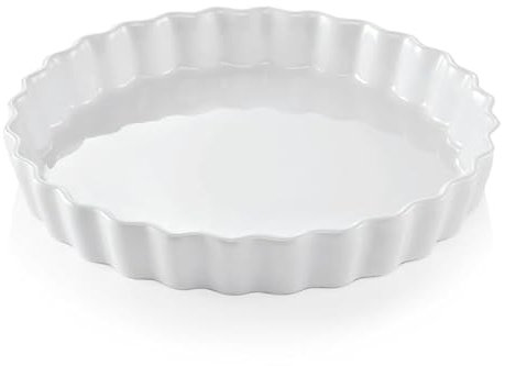 12x Tortenform Ø 26 cm weiß, Porzellan Tarteform