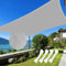 GLINKADO Vela de Sombra de 2x3m, Toldo Vela Rectangular 2x3 m, Protección Solar, Impermeable a Prueba de Viento protección UV para Patio,Jardín, Exteriores,Terraza, Balcón,Color Gris