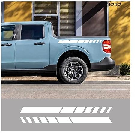 WuYyyyy Auto Seitenschweller Aufkleber für Ford Maverick XL XLT Lariat 2022 AutotüR Seite Vinyl Sticker Auto Dekoration Styling Accessories.,B-White