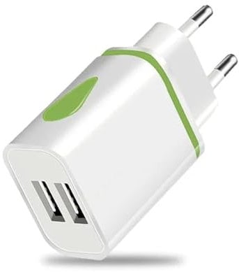 MOBIBAY Eu 2 Pin To Usb Travel Plug Adapter Charger Euro Type C, E, F Wall Adaptor 2 Usb Ports, European Universal Power Plugs Uk To Europe for Iphone Samsung Shaver Toothbrush Tablet ipad max pro air
